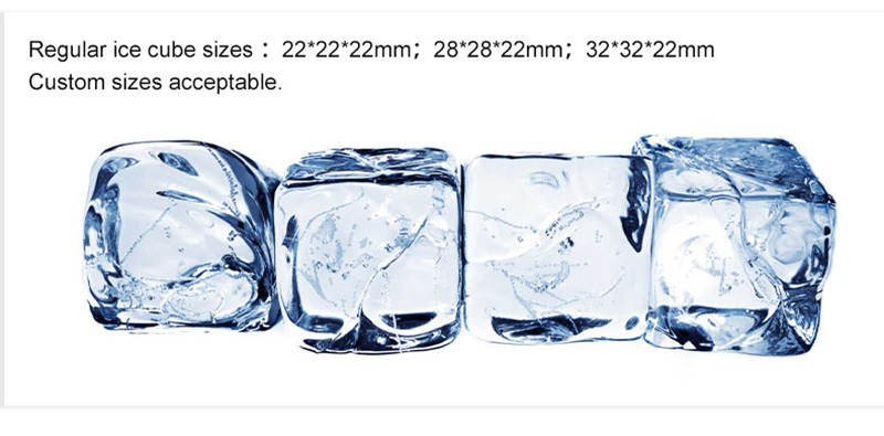 Electric Commercial Cube Maker LZ-150 Clear Ice Making Machine 68kg Per Day