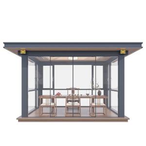 Wholesale Metal Type Aluminium Alloy Louver Turning Sunroom Gazebo for Courtyard and Garden Sun Protection from china suppliers
