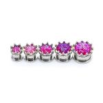 Rose Red Druzy Ear Plug Tunnels Stainless Steel 10mm Fake Gauge Earrings