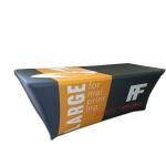 Advertising Trade Show Fitted Table Covers Fire Resistance Transfer Printing