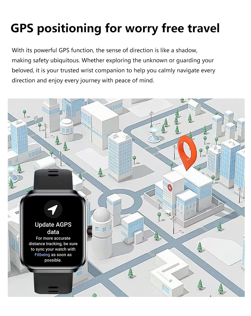 NX22 Sport Smart Watch Amoled Display Support GPS positioning Multiple sports modes