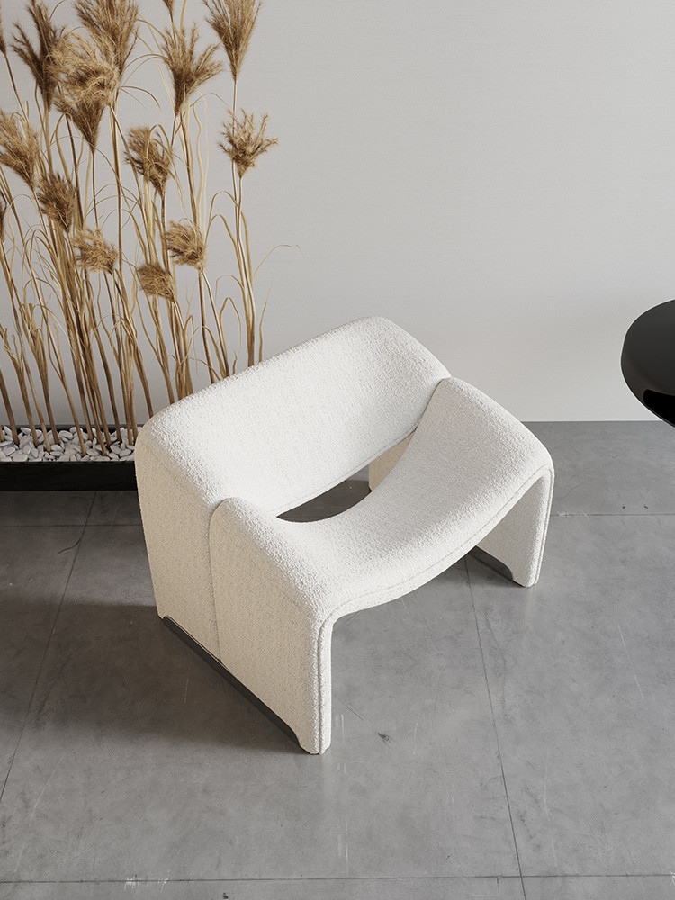 Fabric Leisure Chair Living Room Furniture White cloth Fabric Leisure Chair