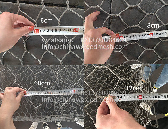 1m Gabion Box Wire Mesh , Galvanized Hexagonal Retaining Wall Cages