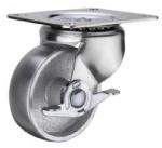 light duty 2.5" steel caster side brake, 3 inch rigid industry steel casters