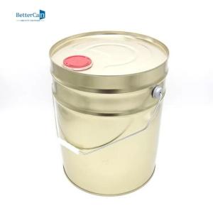 Wholesale Gold Empty 5 Gallon Buckets , Round 20L Tin Bucket Pail from china suppliers