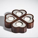 Home Decoration Unique Jar Candles Wooden Style Tealight Candle Holder