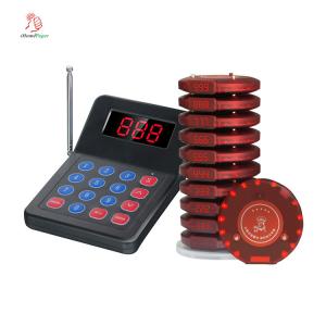 Wholesale wireless long range restaurant electric remote control vibrators coaster pager for calling guest to pick up order from china suppliers