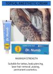 DR NUMB 10g Tattoo Painless Cream Lidocaine Cream Permanent Makeup Numbing Cream