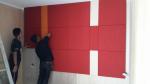 Colorful Fabric Wrapped Acoustic Panel Fiberglass Board Sound Absorbing