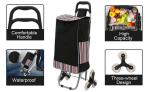 High Quality Wholesale 6 Wheel Foldable Aluminium Alloy Collapsible Carts