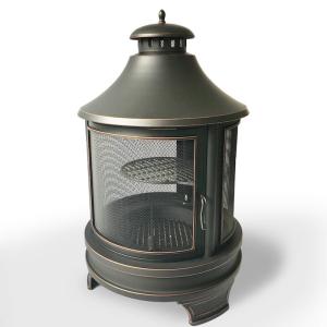 Wholesale Clasical Metal Stamping 51*51*53cm Outdoor Wood Fired Oven Powder Coated from china suppliers