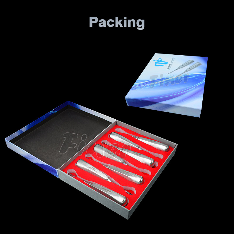 Stainless Steel Dental Surgical Instruments 7 Picece Molar Extraction Dental Root Elevator
