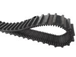 Black Toy Rubber Tracks Width 96 Pitch 12.55 Links 50 For Robot / Wheelchair