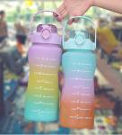 Summer Gradient Motivational 3 In 1 Water Bottle Set Leak Proof Water Bottle 40