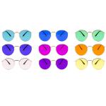 Gold Frame Round Green Color Therapy Glasses 125mm Arm