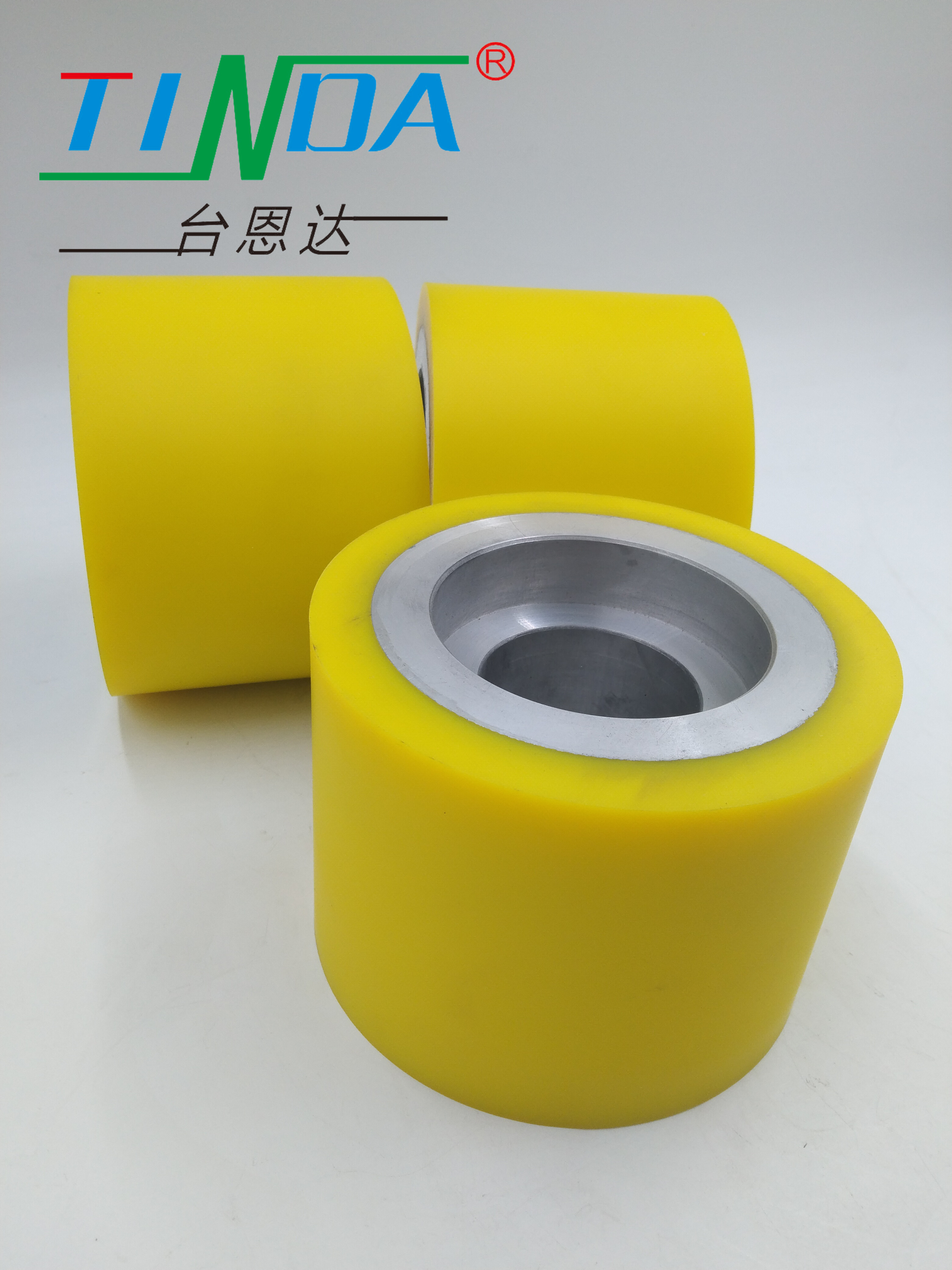 Custom Polyurethane Rubber Roller Wheels With Low Noise Level