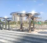 316L Stainless Steel Large Outdoor Garden Statues 3M Height Abstract Style