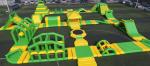 Yellow and Green Giant sea Inflatable Water Park Aqua Park For Adults