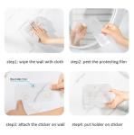 Wall Mount Plastic Storage Caddy Organizer Self Adhesive Non Drilling Basket