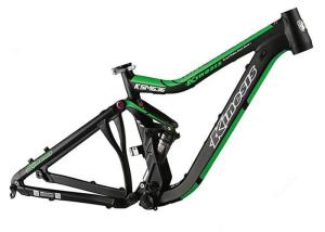 Wholesale Aluminum Alloy All Mountain Bike Frame Black / Green Color Lightweight Structure from china suppliers