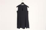 100% Polyester Ladies Dress Clothing Sleeveless Black Short Dress Casual
