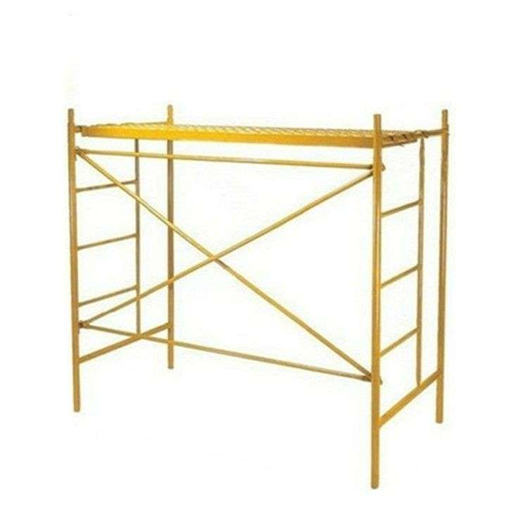 High Load Capacity Scaffolding Frame with Integrated Ladder and Secure Hook Locking System