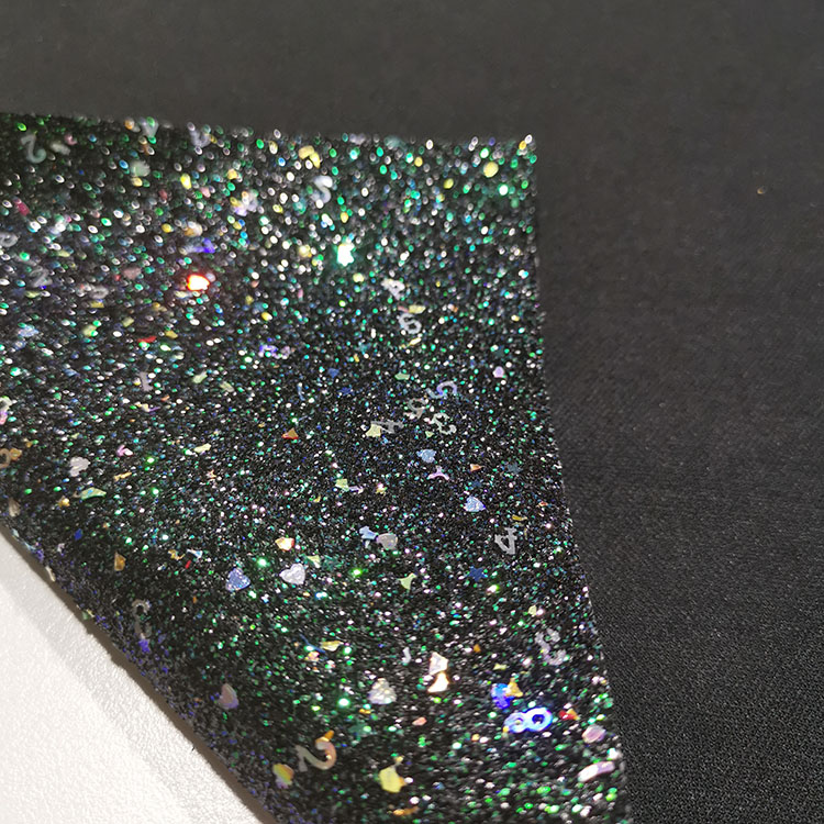 Colorful Artificial Chunky Glitter Fabric For Decoration
