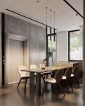 Custom Marble Dining Table Set Hotel Modern Restaurant Banquette Seating