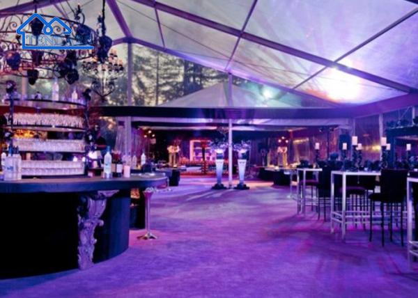 Luxury Wedding Marquee Tents With Aluminum Alloy PVC Clear Span Structure A