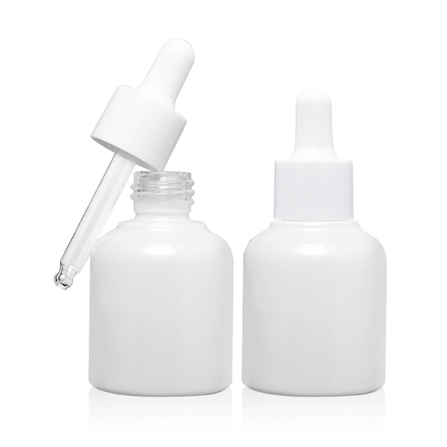 35ml OEM White Skin Care Bottle Glass Container With Dropper