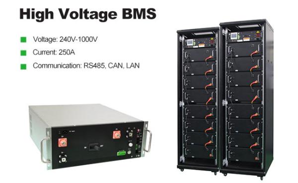GCE high voltage BMS(HV BMS) For LLFP/NMC/LTO Battery Pack 250A 4U Battery