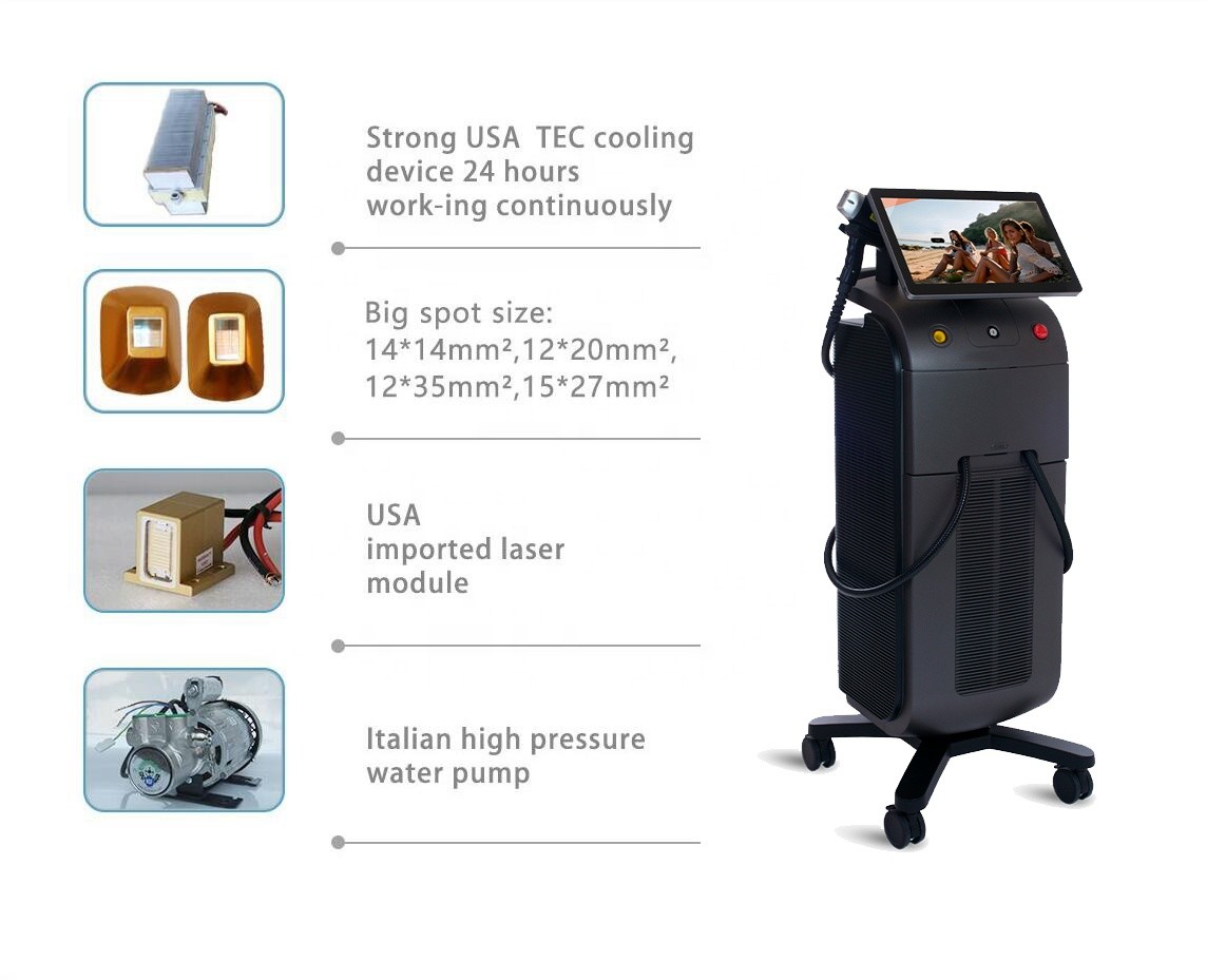 300W 1000W Triple Wavelength Diode Laser For Beauty Clinical