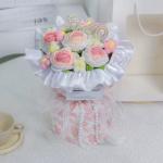 Qixi Festival Gifts Knitted Rose Flower Bouquets Gradient Rose Flowers Gifts for