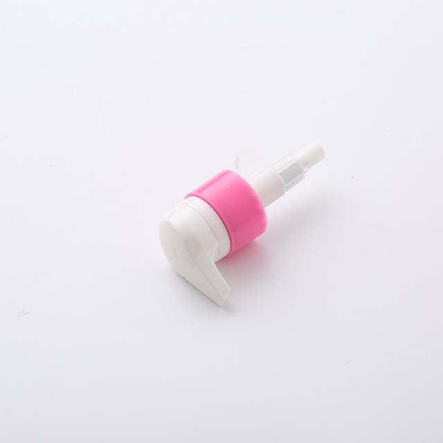 Durable Customized Pink Lotion Pump / Ribbed Foaming Hand Soap Pump