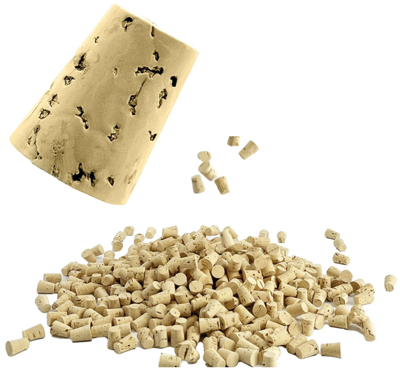 Conical Cork Bottle for Glass Bottles Healthy Lead-free Glass Custom Size Accepted
