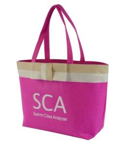 Wholesale Personalized Pink / Grey SCA RPET Green composable Fabric Shopping Reusable Carrier Bags from china suppliers