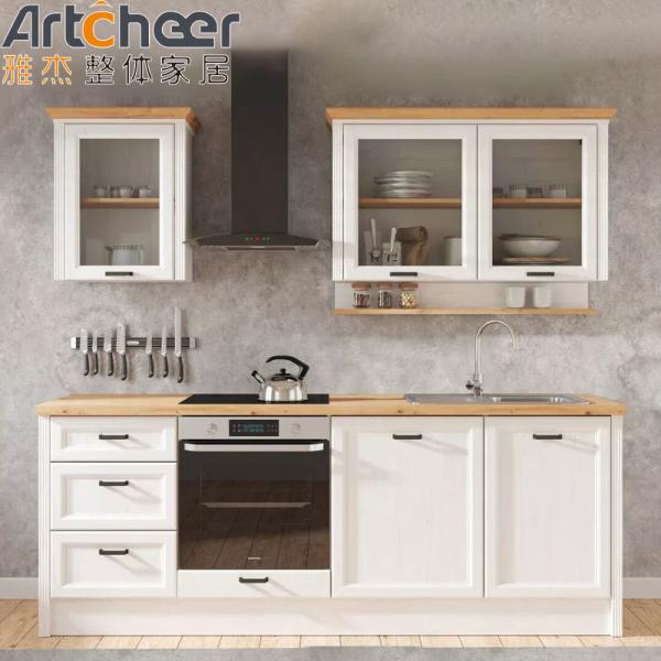 Outdoor and Bedroom Kitchen Cabinets with PVC Membrane Door Panel Surface