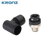 Professional M12 Connector Rated Current 4A Brass Contact Surface Black Housing