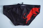 Custom Design Black Mens Bikini Swimwear For Swimming Leg Shaping Eco - Friendly