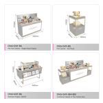 Cosmetic Shop Interior Design Gray Wooden Beauty Store Display Cabinet with