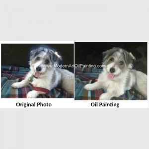 Wholesale Pet Custom Oil Painting Portraits Personalized Dog Portrait Painting Unique Gift from china suppliers