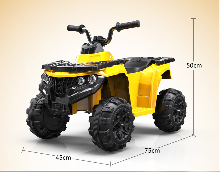 Double-Drive Four-Wheel Beach Off-Road ATV Ride On Toy Car for Kids PP Plastic Material