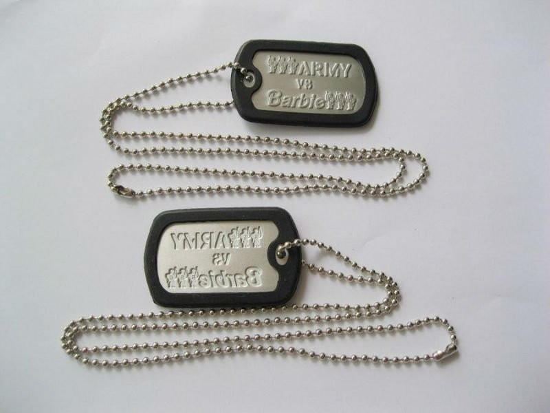 50*30mm Size Custom Metal Dog Tags , Aluminum Dog Tags With Ball Chains