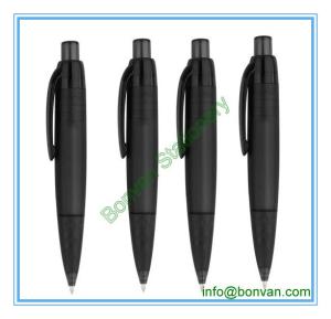 Wholesale black advertising promotional ball point pen,black color plastic pen from china suppliers