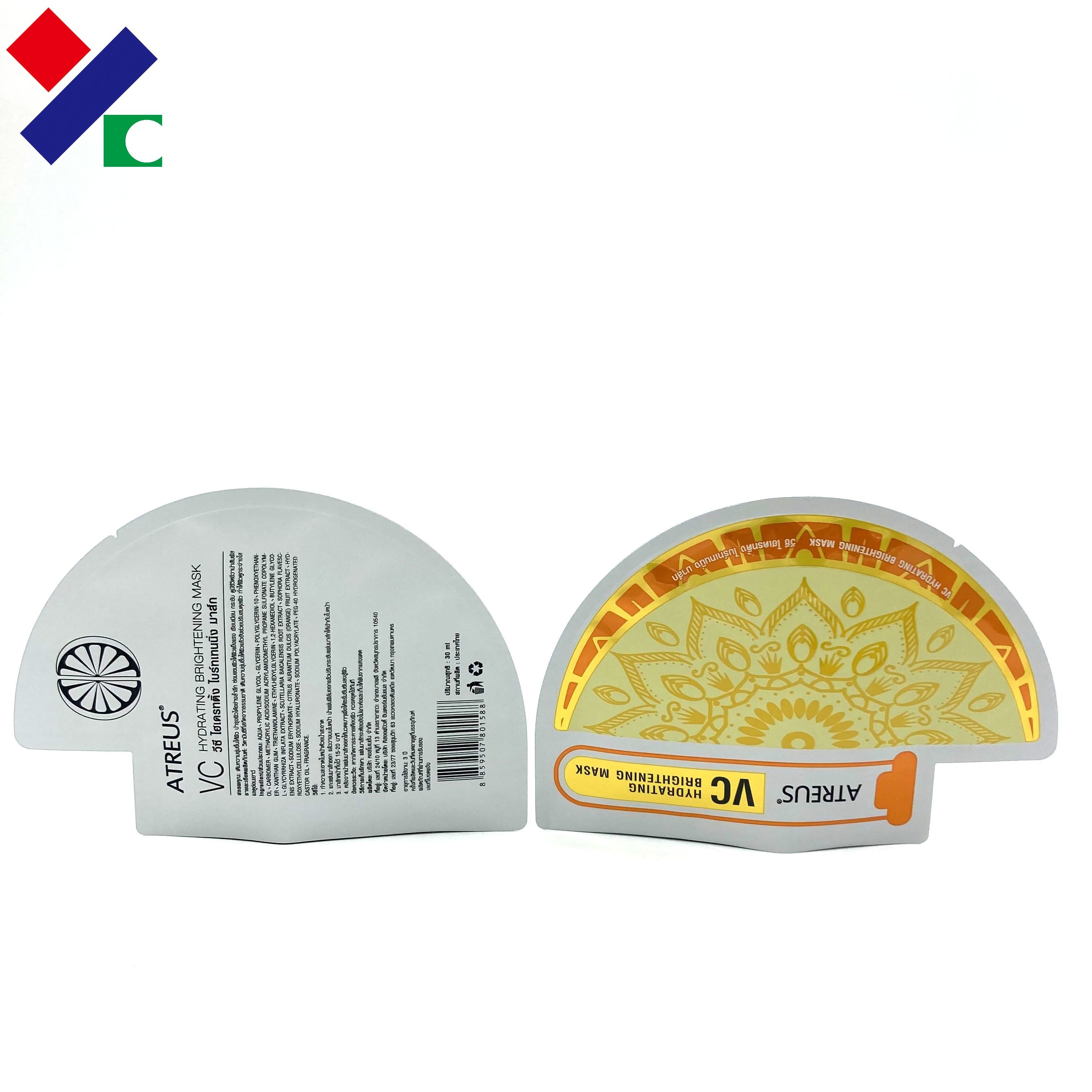 0.1mm Thickness Heat Seal Packaging Bags Matte Finish Mask Shaped Pouch