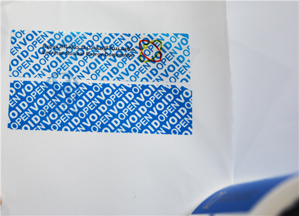 High - Residue Self Adhesive Security Labels Reveal Hidden Message
