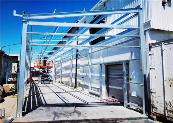 Single Slope Roof Hot-Dipped Galvanized Steel Frame Metal Storage Building For