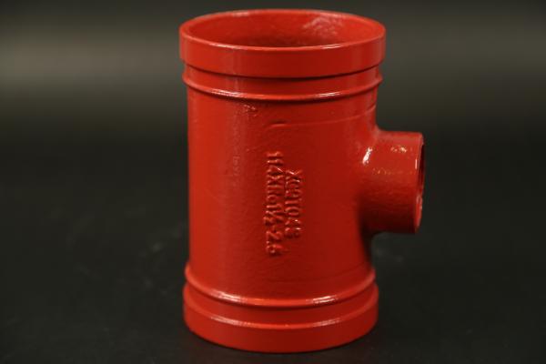 Easy Installation Grooved Tee Fittings Pressure Rating 362 PSI Grooved End