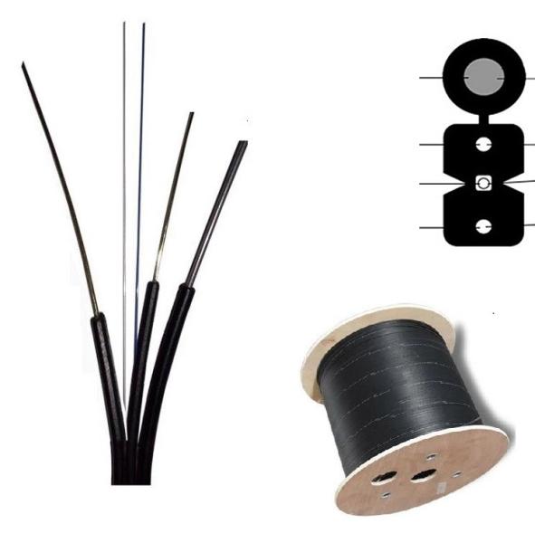 GJYXFCH-1B6-SM 1000M 1 core 2mm*5mm FRP Steel wire Indoor Outdoor FTTH Optical
