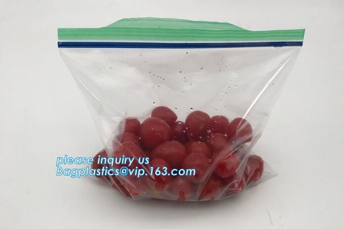 packing clear bag LDPE transparent custom printed zipper bags plastic k bag, transparent custom printed zip